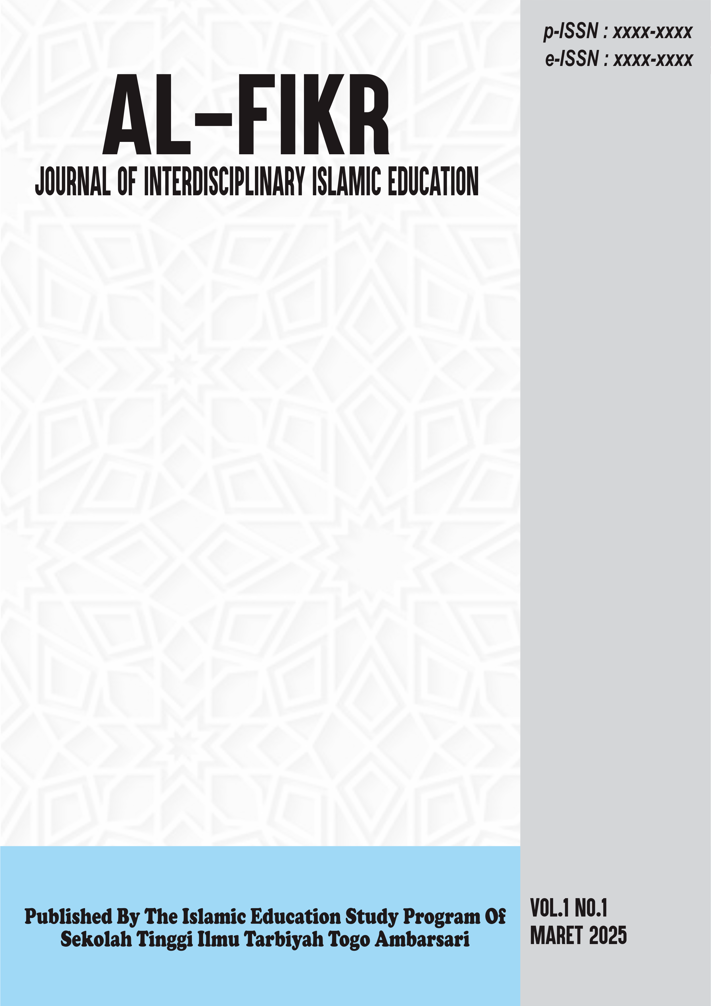 					View Vol. 1 No. 1 (2025): Pendidikan Islam Interdisipliner
				