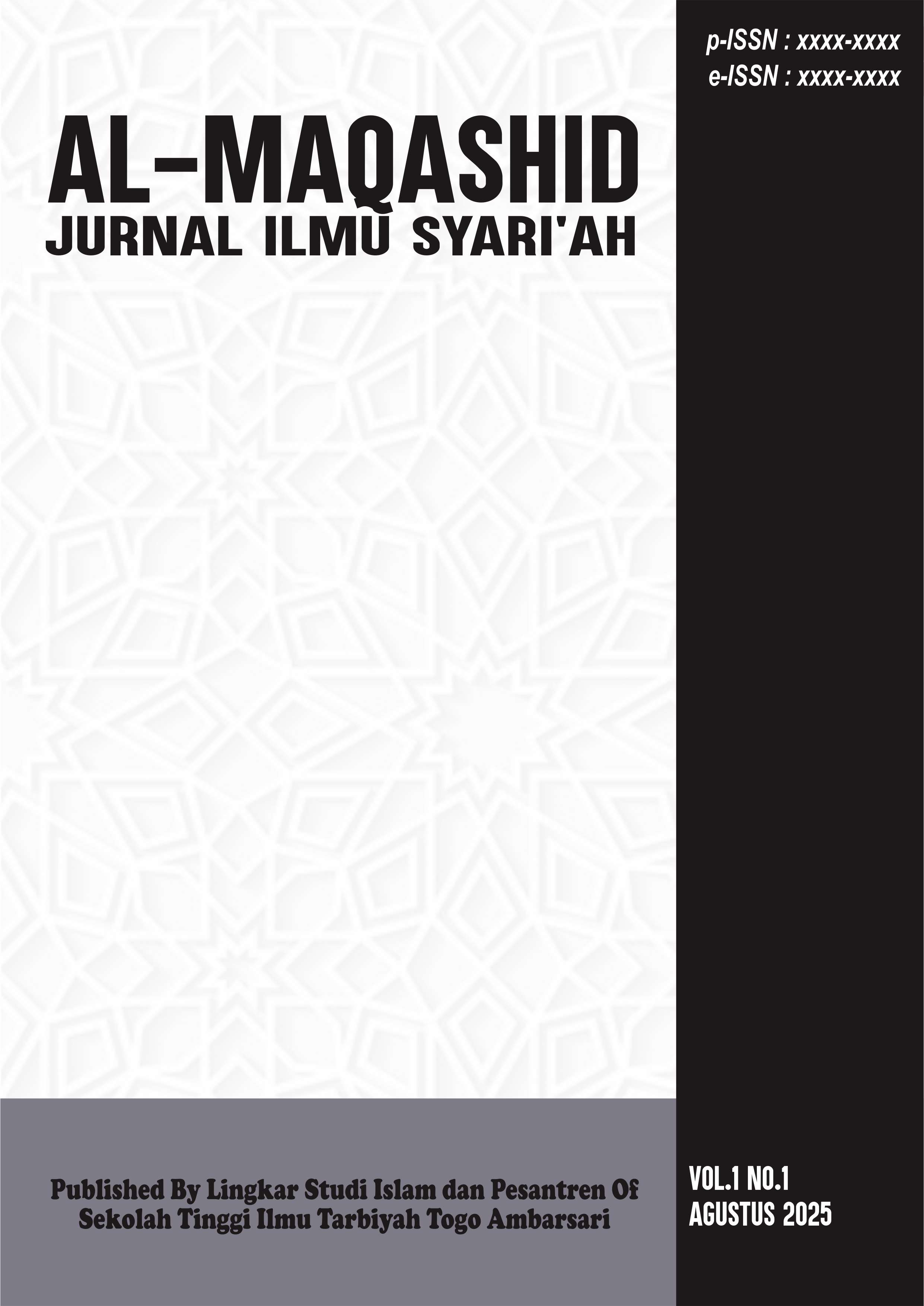 View Vol. 1 No. 1 (2025): Kajian Ilmu Syari'ah